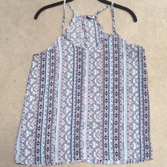 Paper Crane Mixed Pattern Tank Top  Size S - Picture 2 of 3